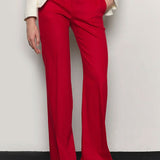 Tailored flared pants red