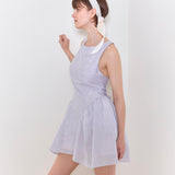 'La mer' shirring skirt dress blue grey
