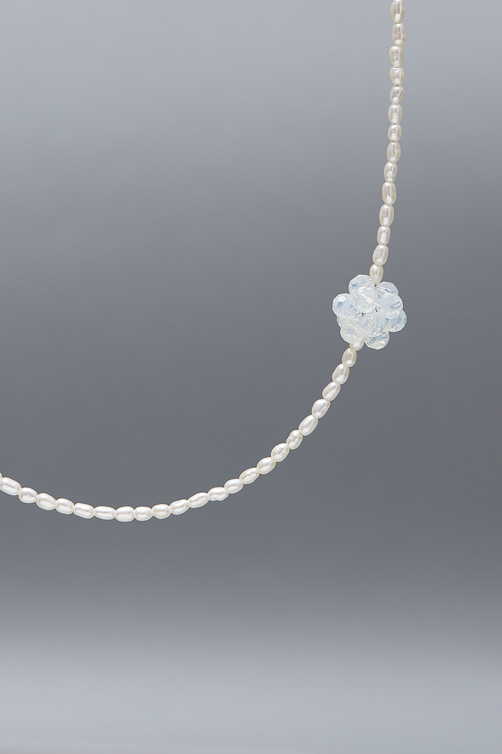 Petit freshwater pearl necklace (2.5mm twoedgy) - fasfas
