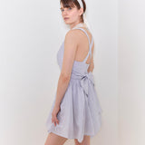 'La mer' shirring skirt dress blue grey
