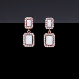 Radiant opal earrigns peach cream(clip-on earrings) - fasfas
