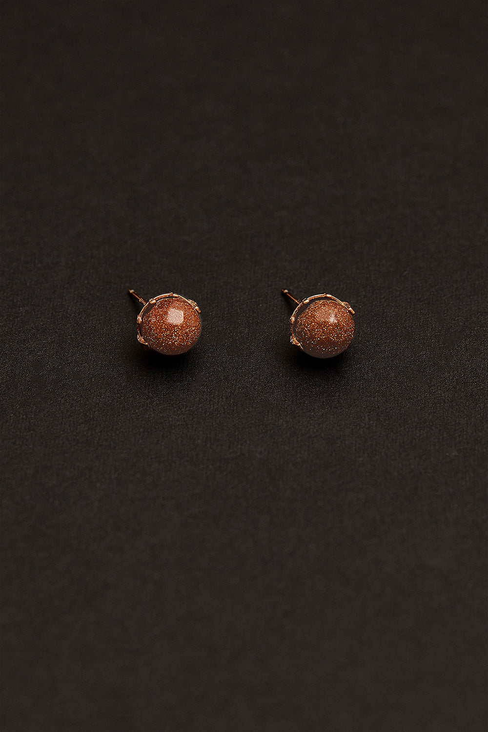 8mm sandstone earrings(clip-on-option) - fasfas