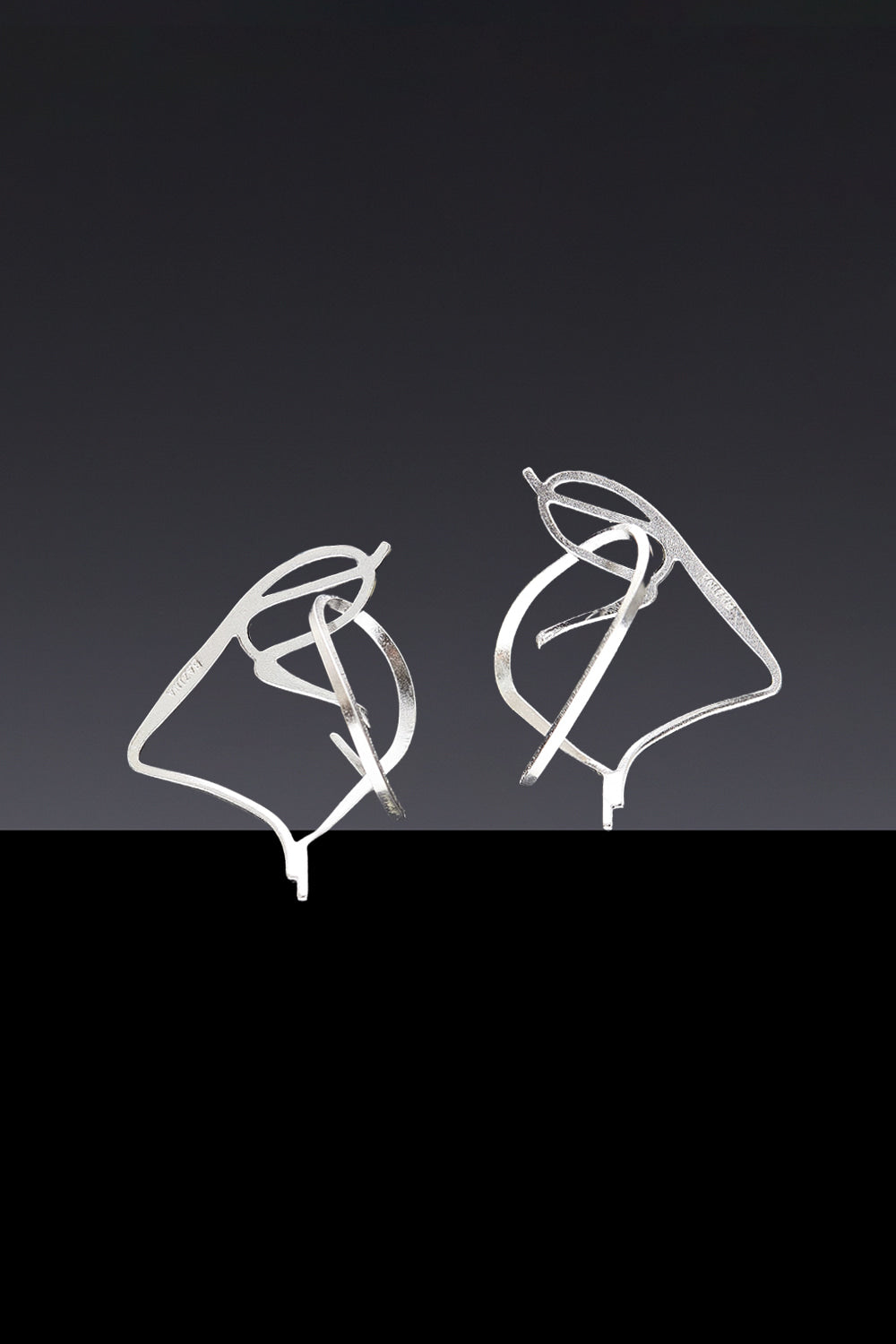 Dancing objet No.7 earrings - silver(clip-on earrings) - fasfas