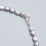 6.5mm grey freshwater pearl necklace - fasfas