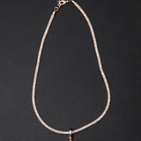 Irregular peachmoonsone necklace - fasfas