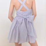 'La mer' shirring skirt dress blue grey