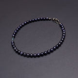 8mm blue sandstone necklace - fasfas