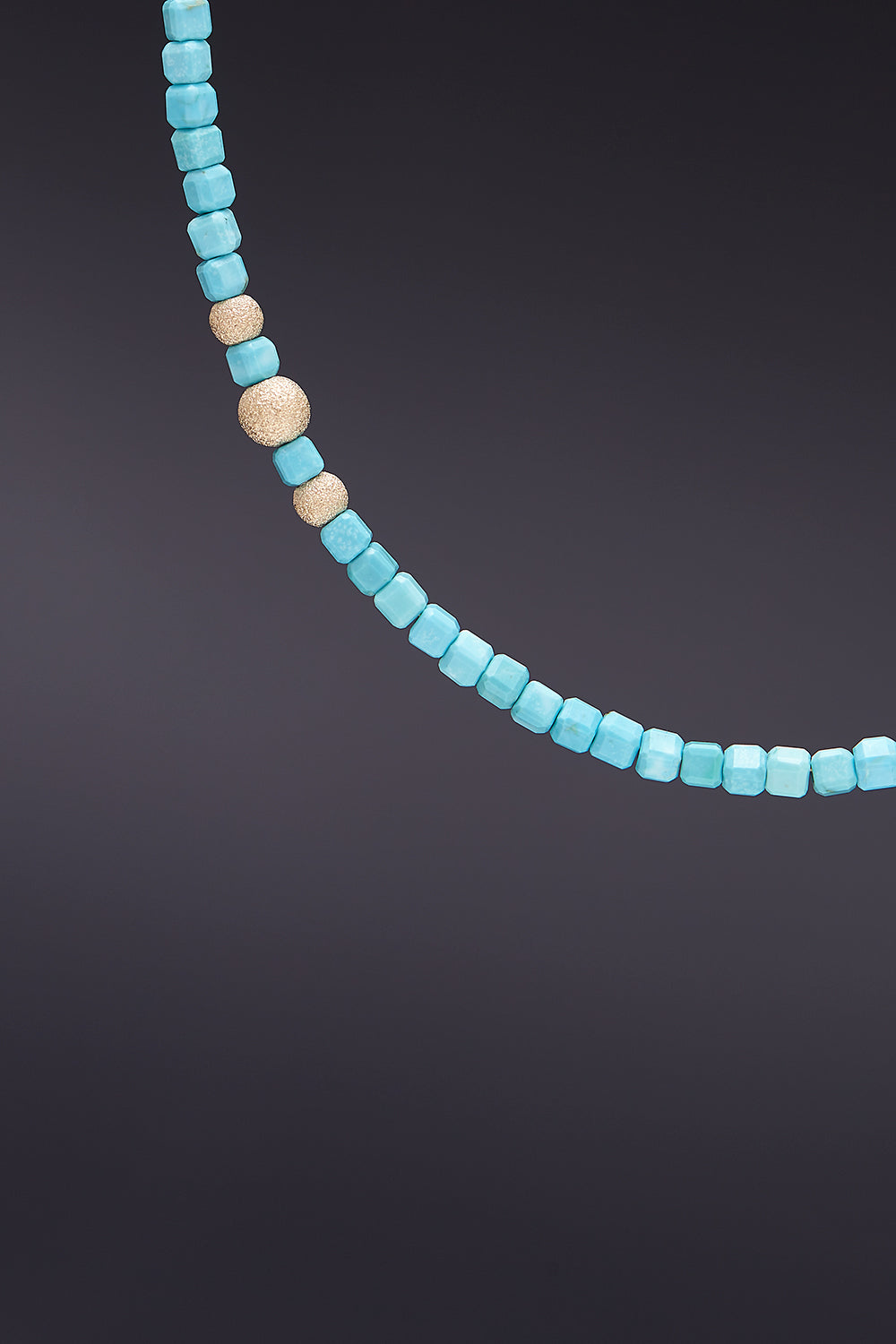 Invisible 2mm turquoise necklace - fasfas