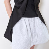 Rose jacquard lace trimming mini skirt