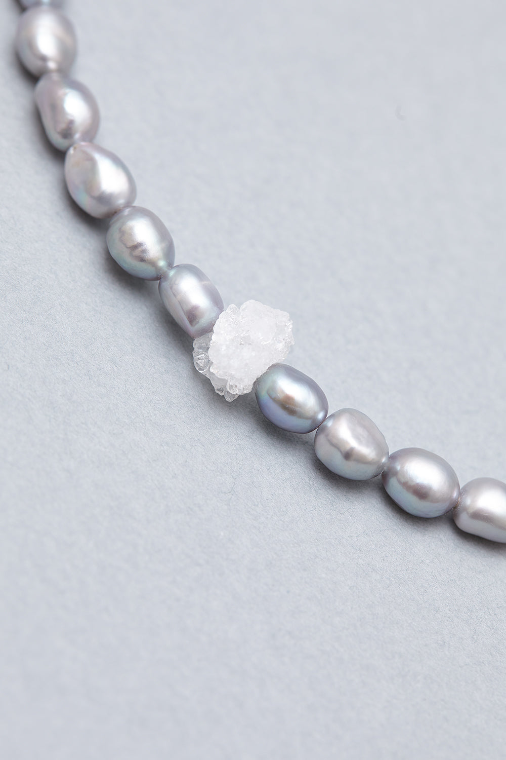 6.5mm grey freshwater pearl necklace - fasfas
