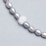 6.5mm grey freshwater pearl necklace - fasfas