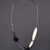 Heart-scouring tear neckpiece matte purple - fasfas