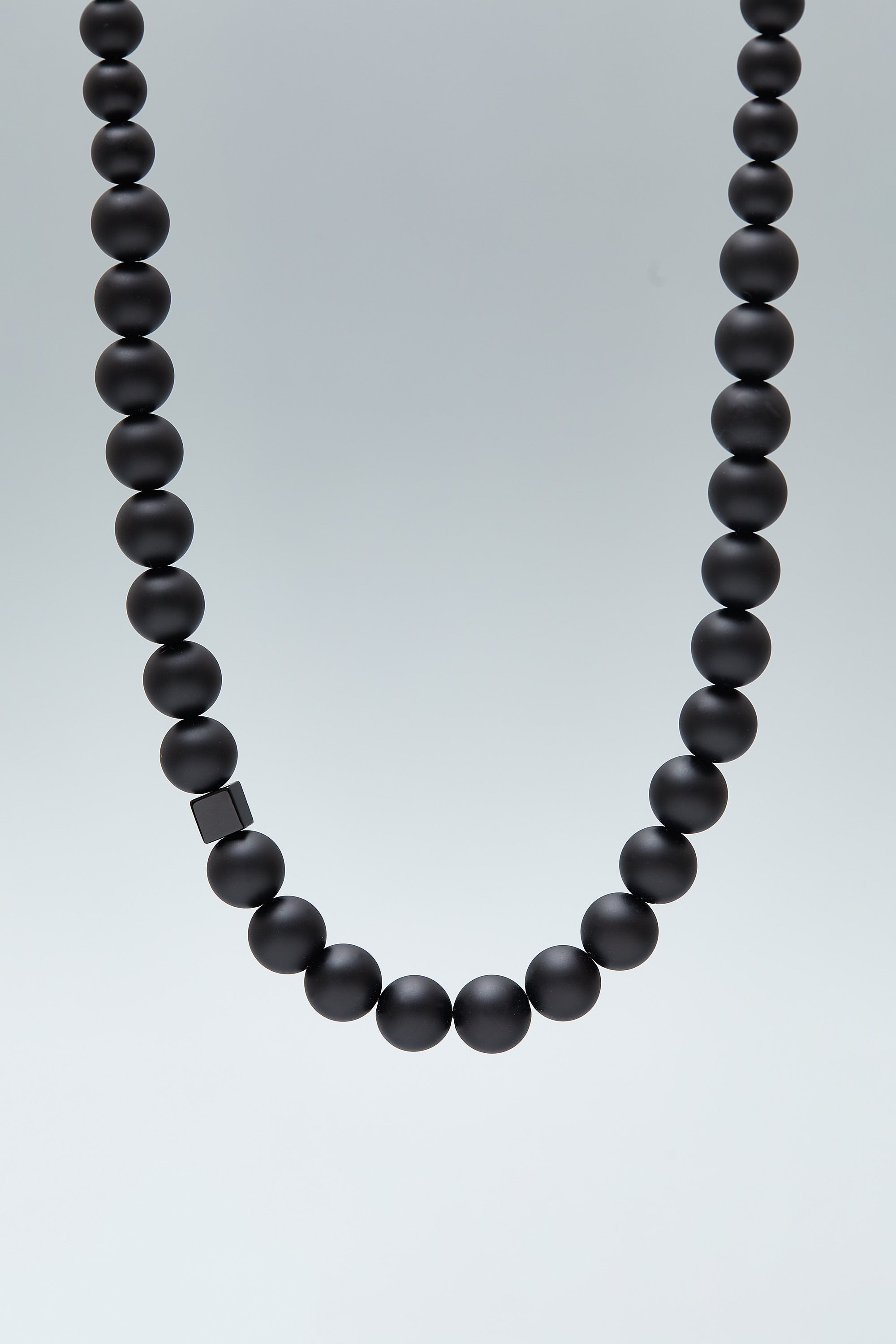 10mm matte onyx necklace - fasfas