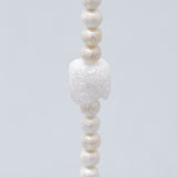 6mm texture white pearl necklace - fasfas