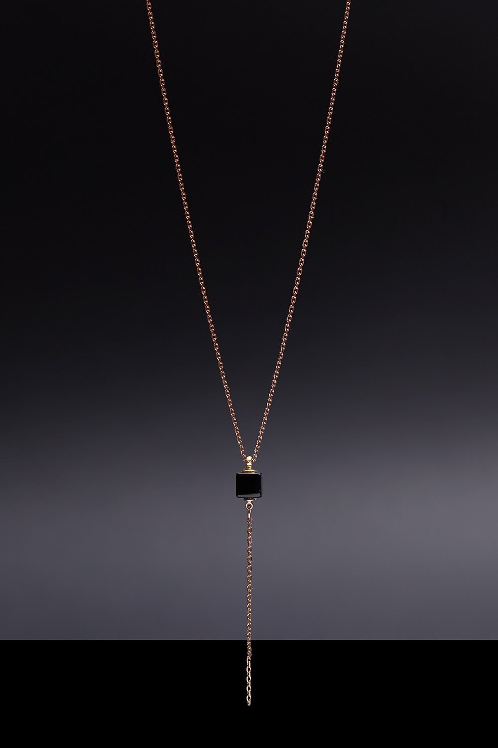 6mm cube onyx necklace - fasfas