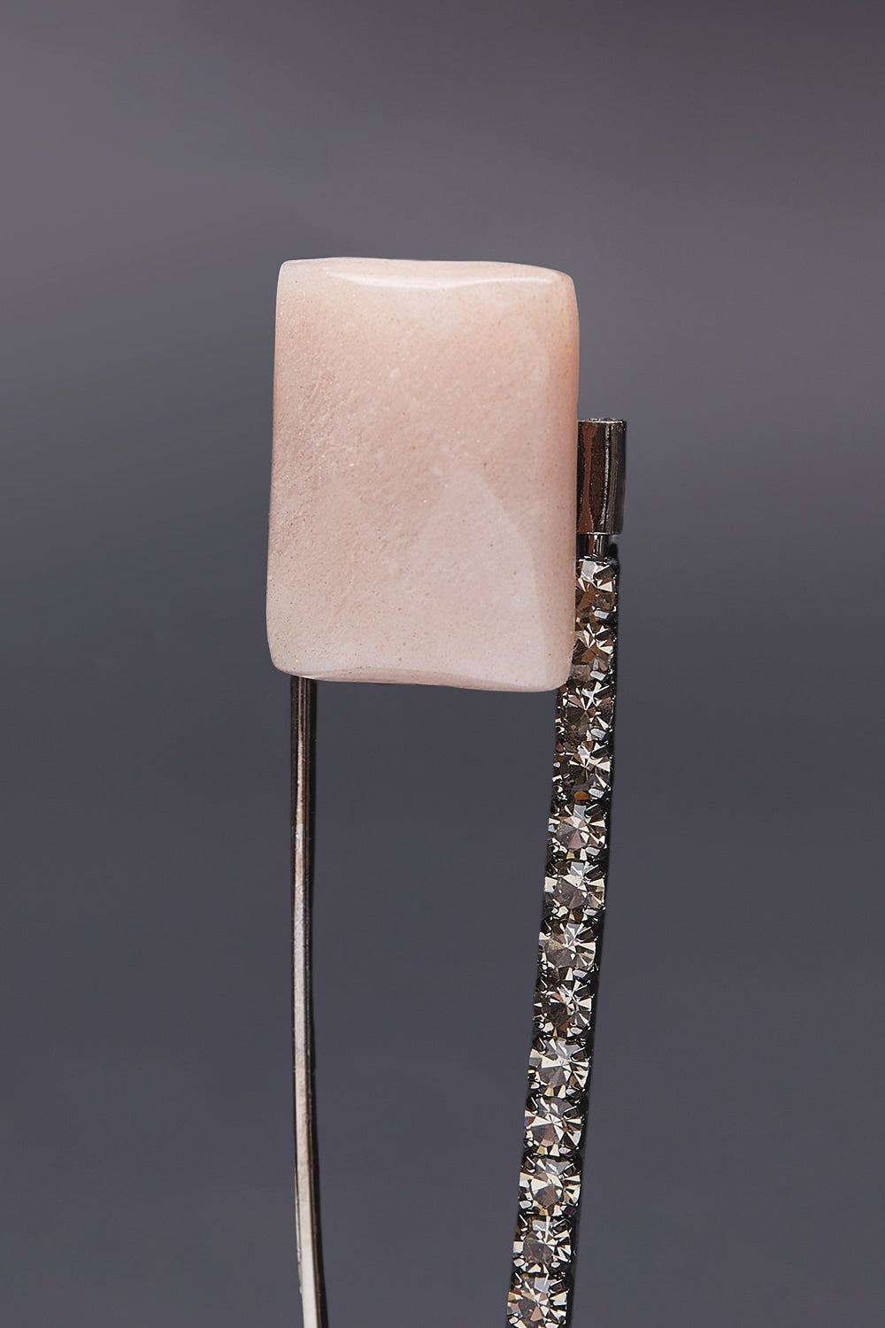 Peachmoonstone safety pin brooch - fasfas