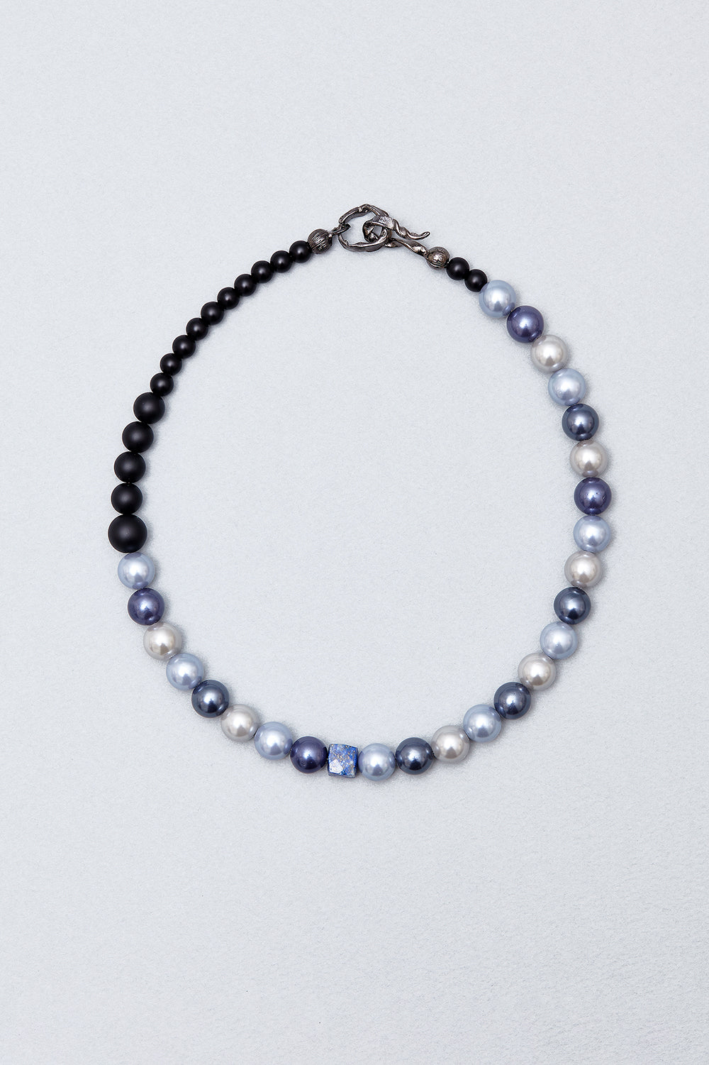 10mm multi blue onyx necklace - fasfas