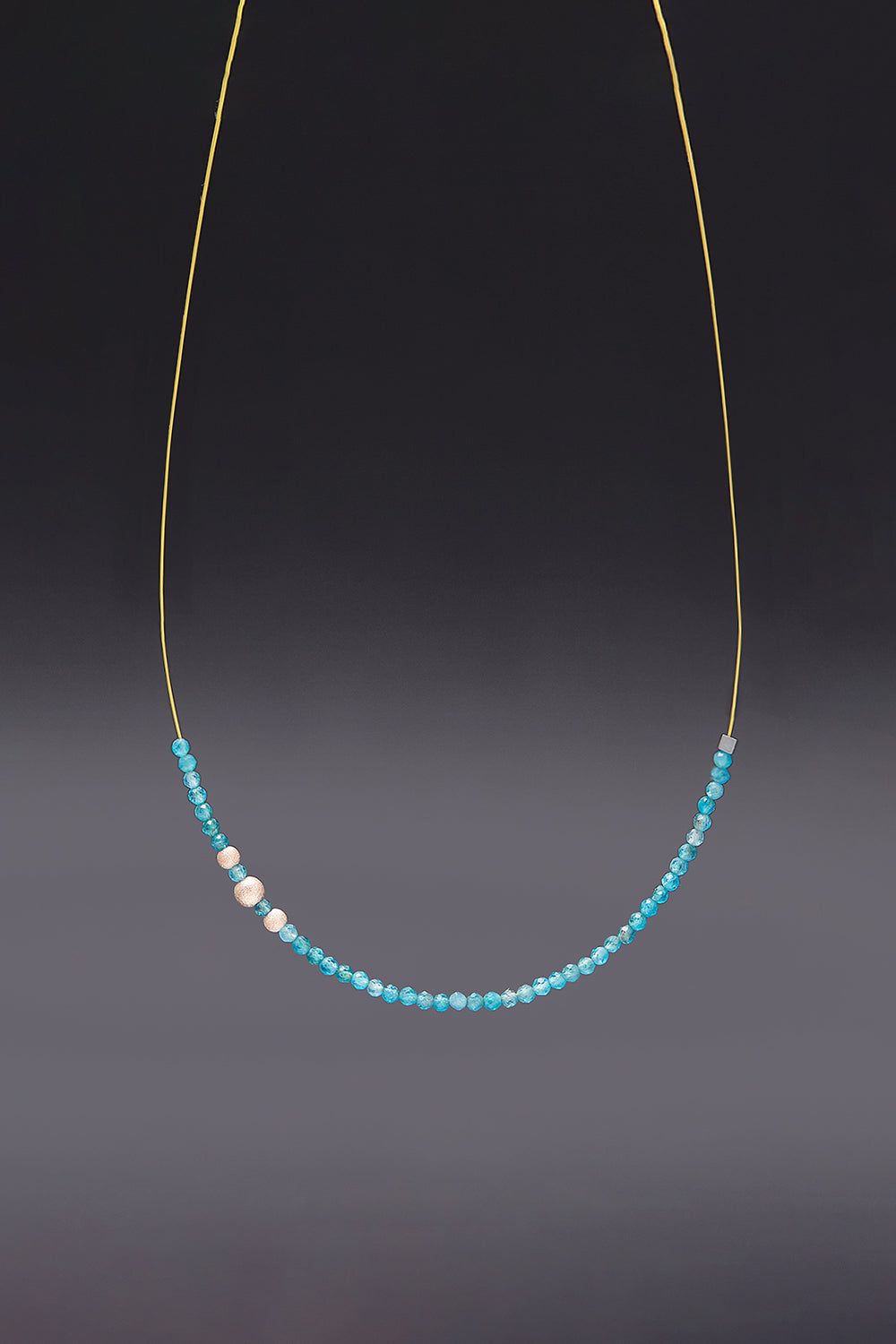Invisible 2mm apatite necklace - fasfas