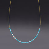 Invisible 2mm apatite necklace - fasfas