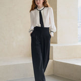 Tie-neck blouse