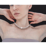 6.5mm grey freshwater pearl necklace - fasfas
