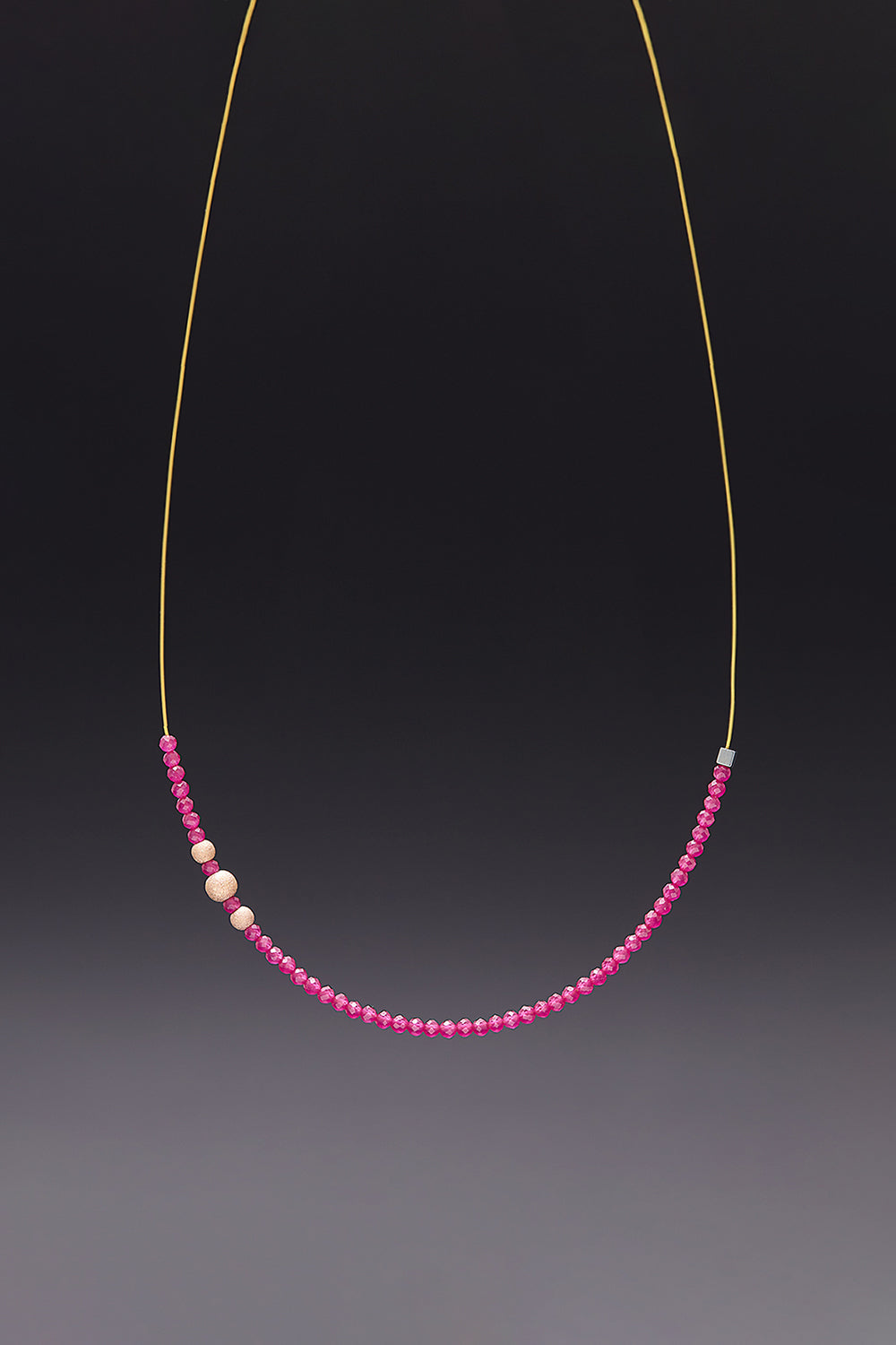 Invisible 2mm ruby necklace - fasfas