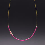 Invisible 2mm ruby necklace - fasfas