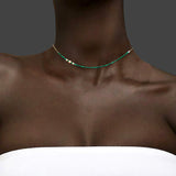 Invisible 2mm malachite necklace - fasfas