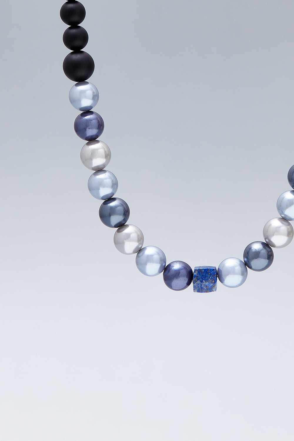 10mm multi blue onyx necklace - fasfas