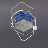LapisLazuli geometric brooch - fasfas
