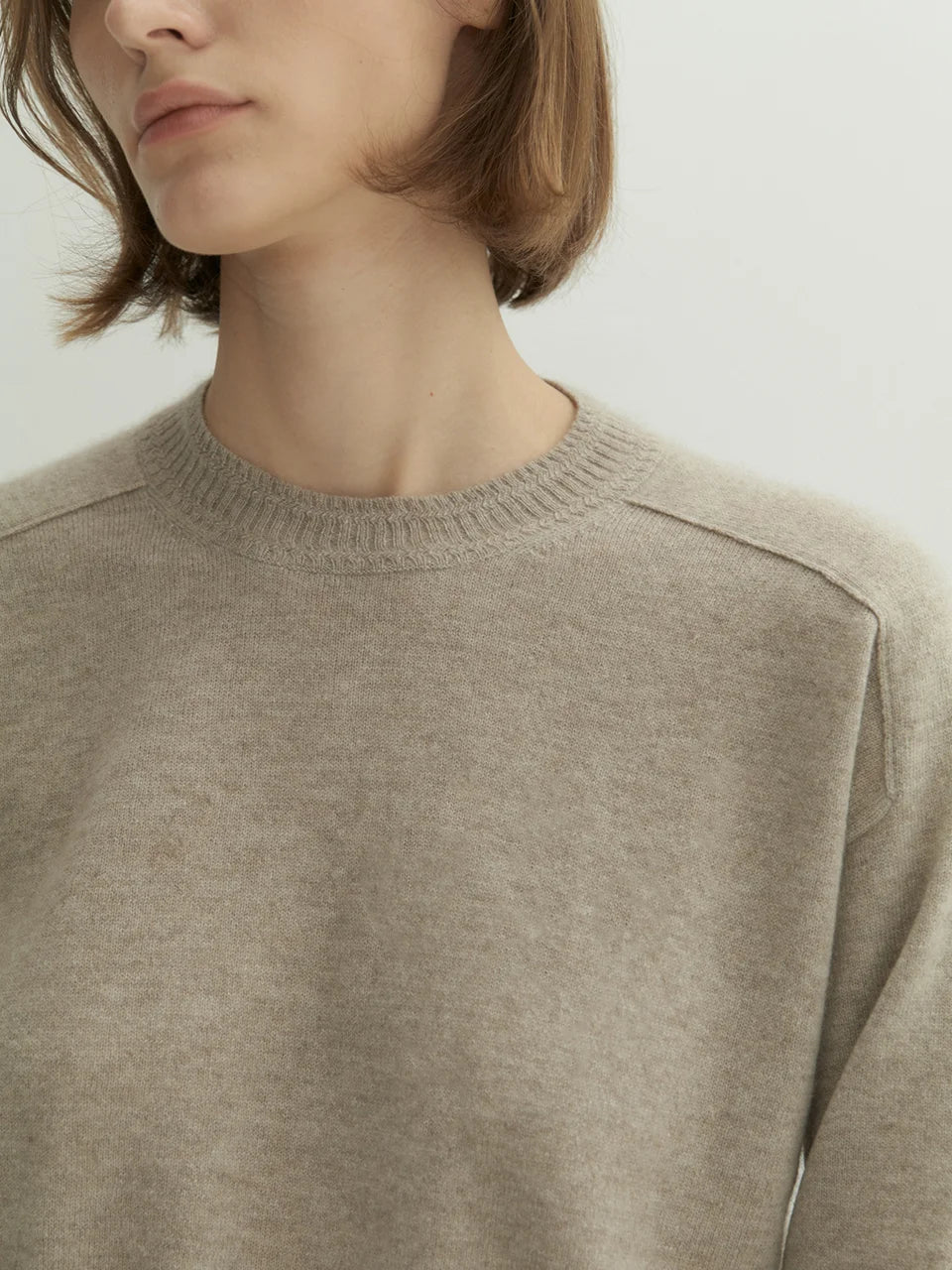 Alma essential sweater natural beige - fasfas