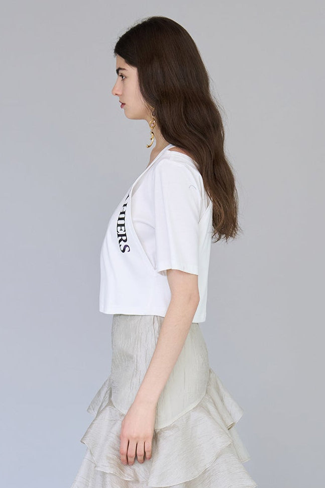 Asymmetric tiered mermaid skirt khaki - fasfas