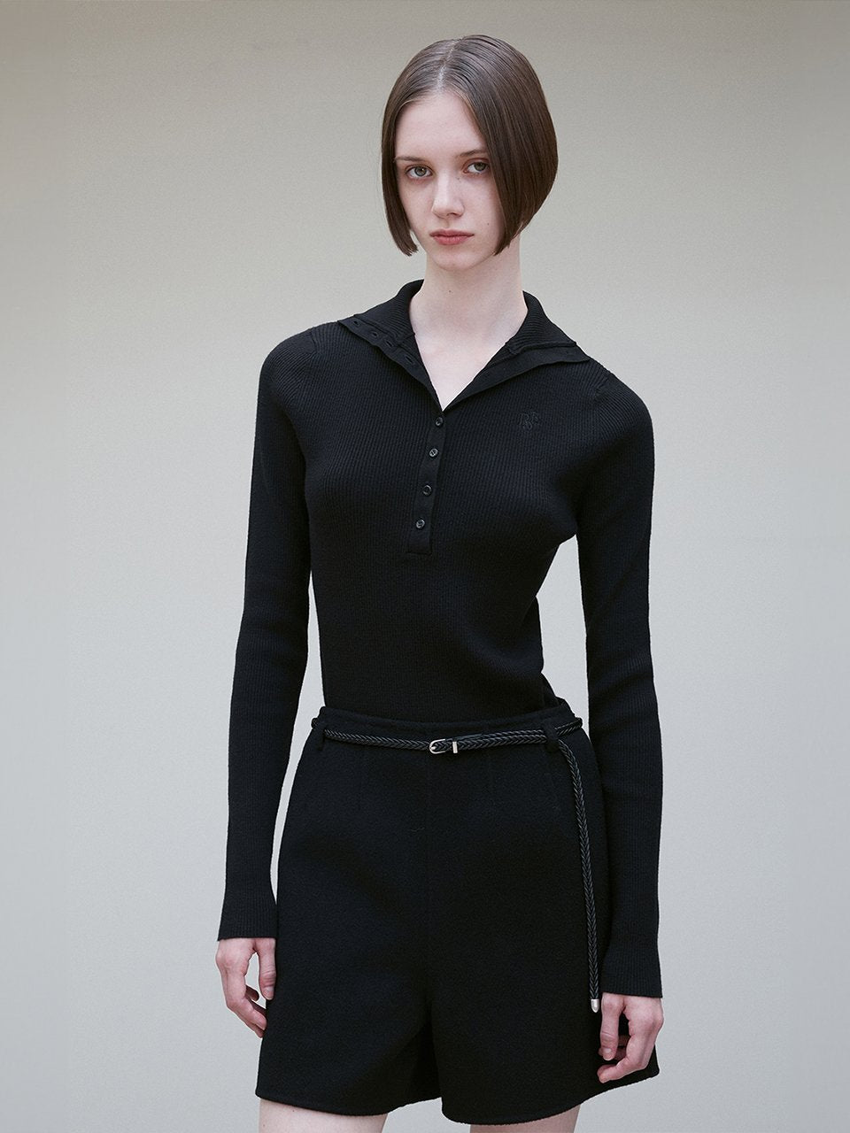 Braided belt black - fasfas