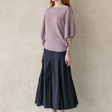 Boat neck daily knit glossy grape - fasfas