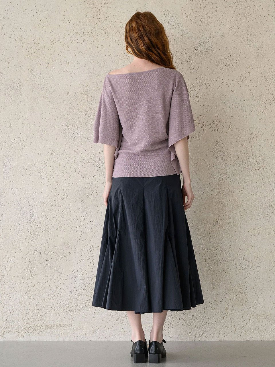 Boat neck daily knit glossy grape - fasfas