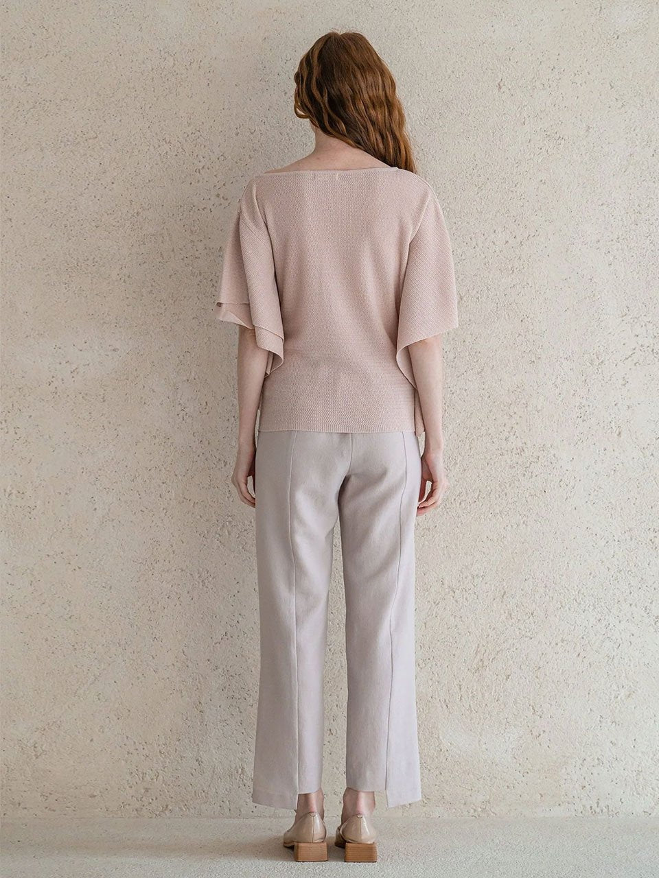 Boat neck daily knit lotion pink - fasfas