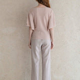 Boat neck daily knit lotion pink - fasfas