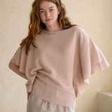 Boat neck daily knit lotion pink - fasfas
