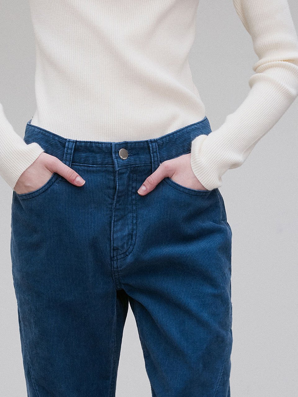 Corduroy parachute jean ash navy - fasfas