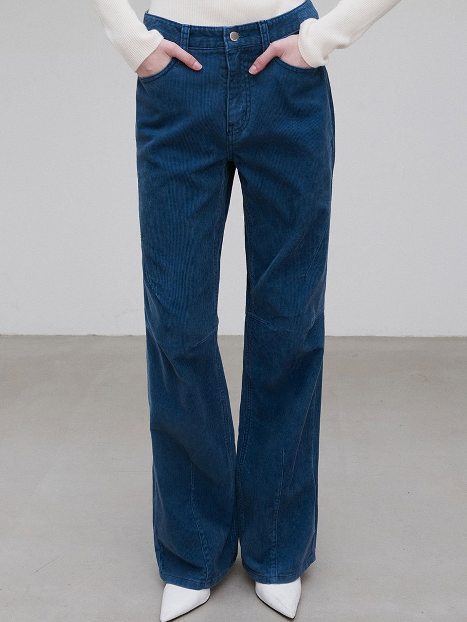 Corduroy parachute jean ash navy - fasfas