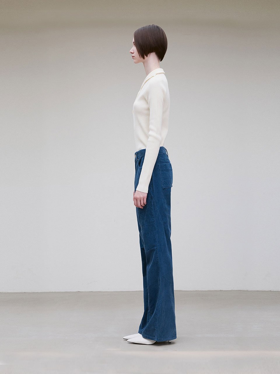 Corduroy parachute jean ash navy - fasfas