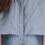 Cape style roll-up short jumpsuit - fasfas