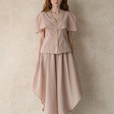 Capelet cardigan beige - fasfas