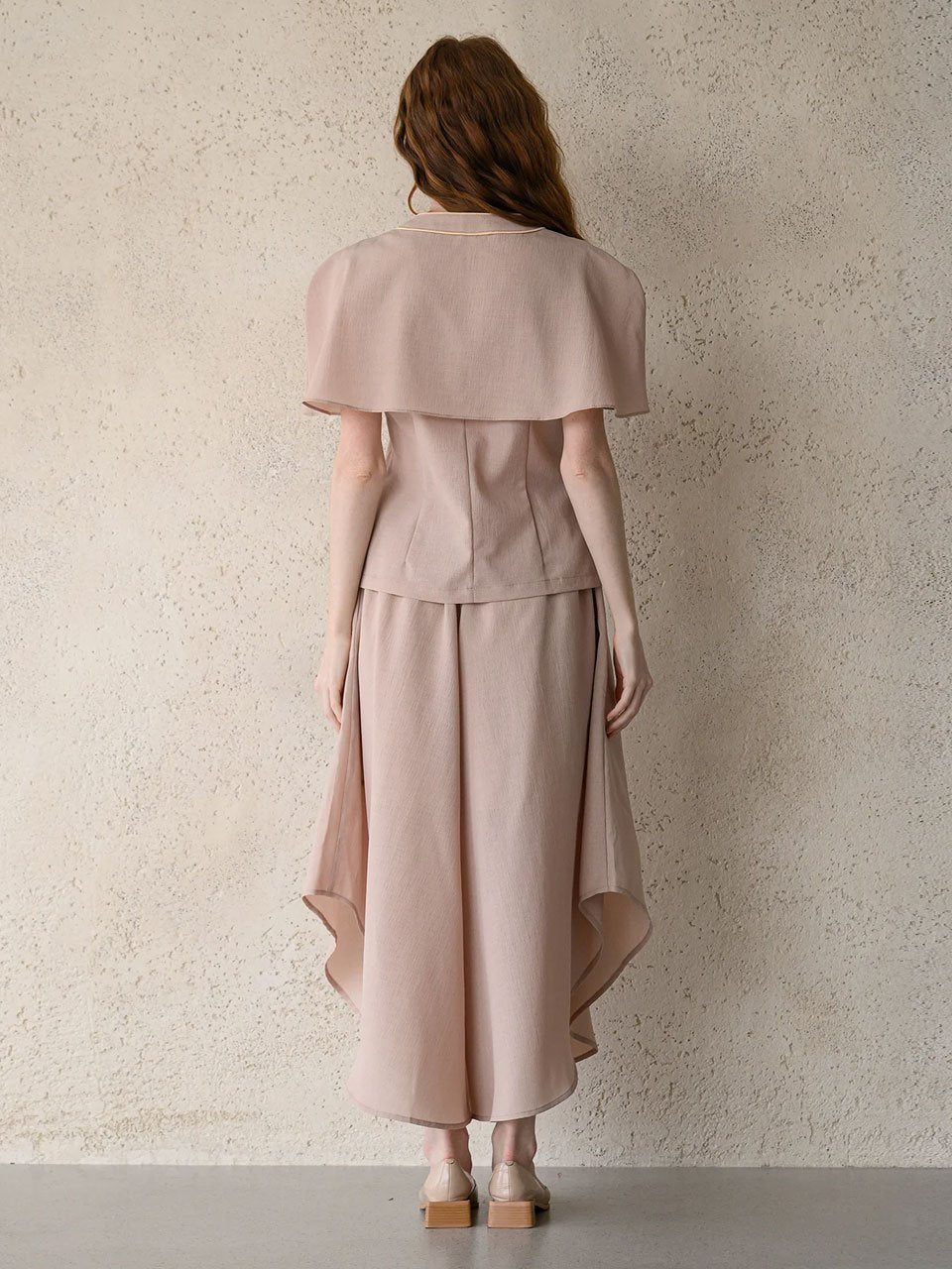 Capelet cardigan beige - fasfas