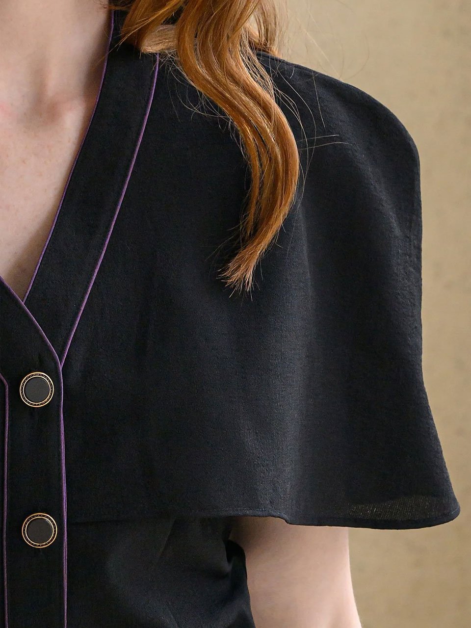 Capelet cardigan black - fasfas