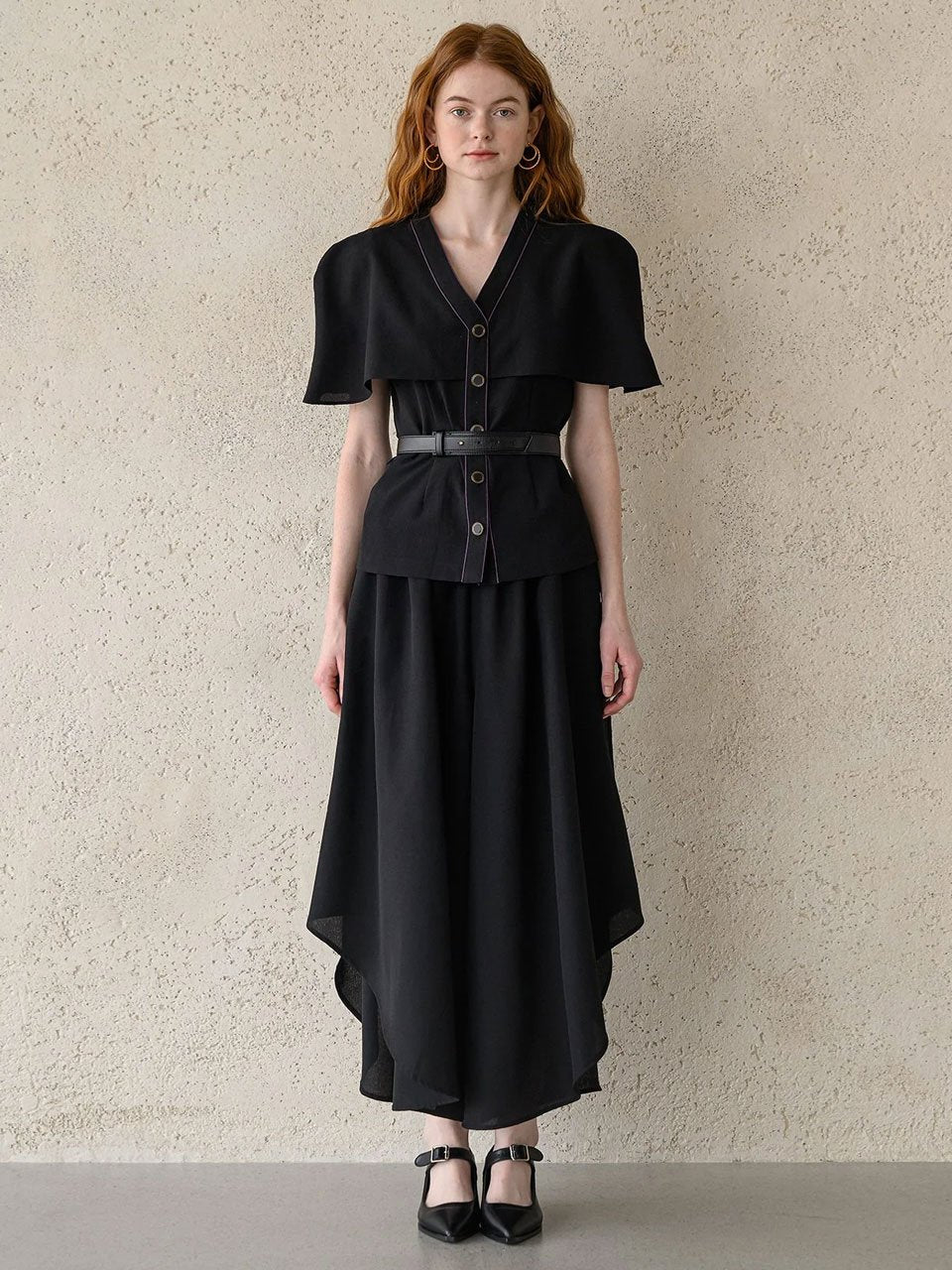 Capelet cardigan black - fasfas