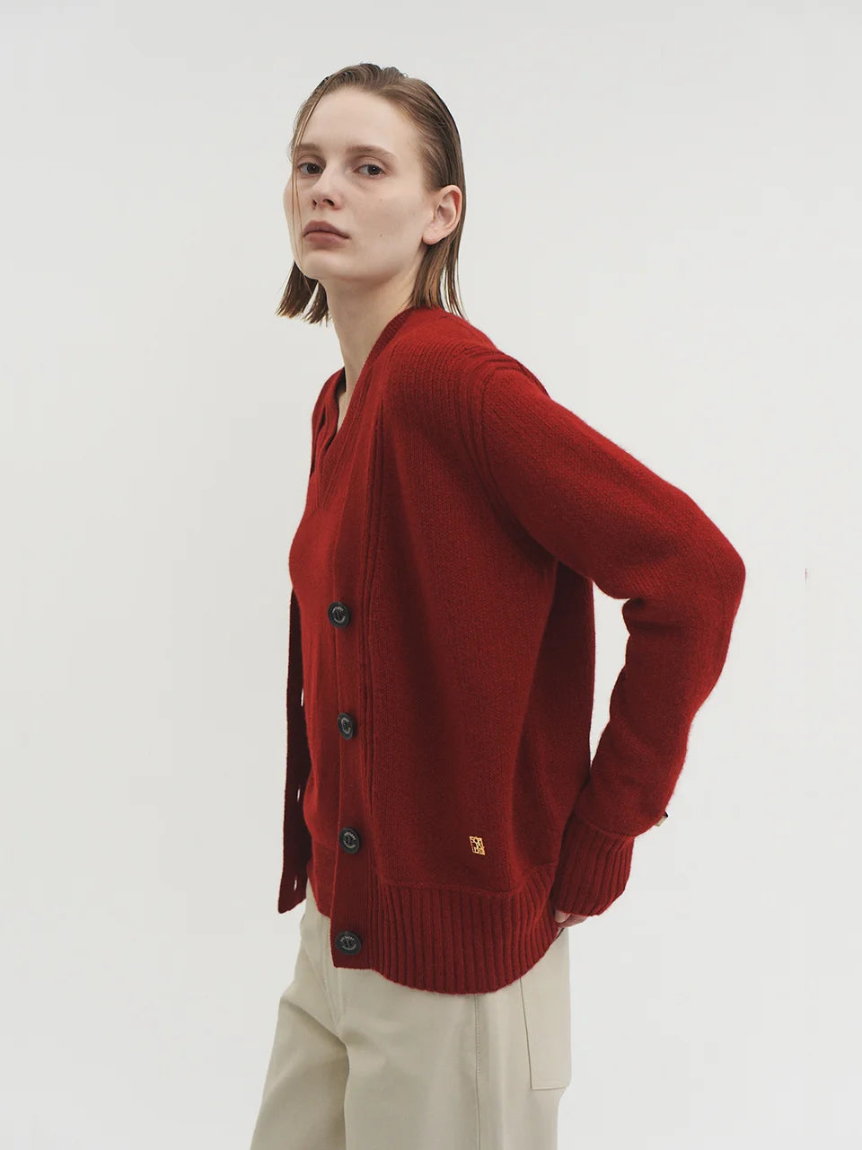 Clara cardigan maroon red - fasfas