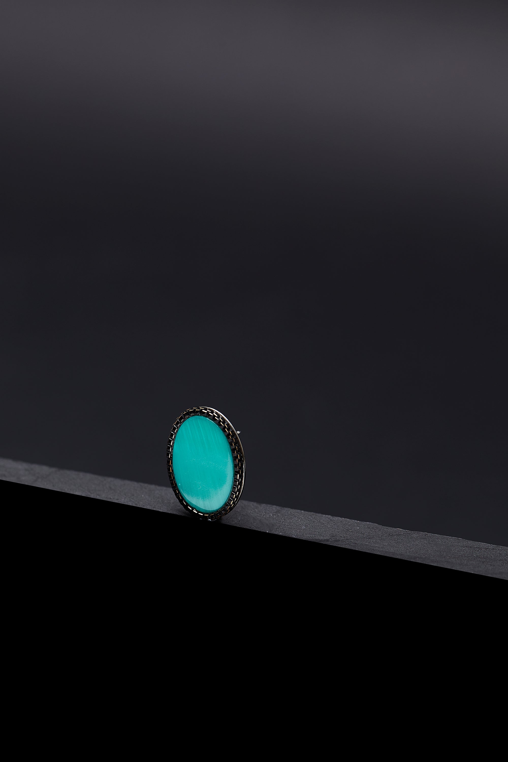 Cobalt turquoise mother of pearl earring(clip-on earrings) - fasfas