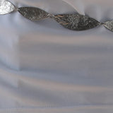 Boat neck asymmetric shirring t-shirt