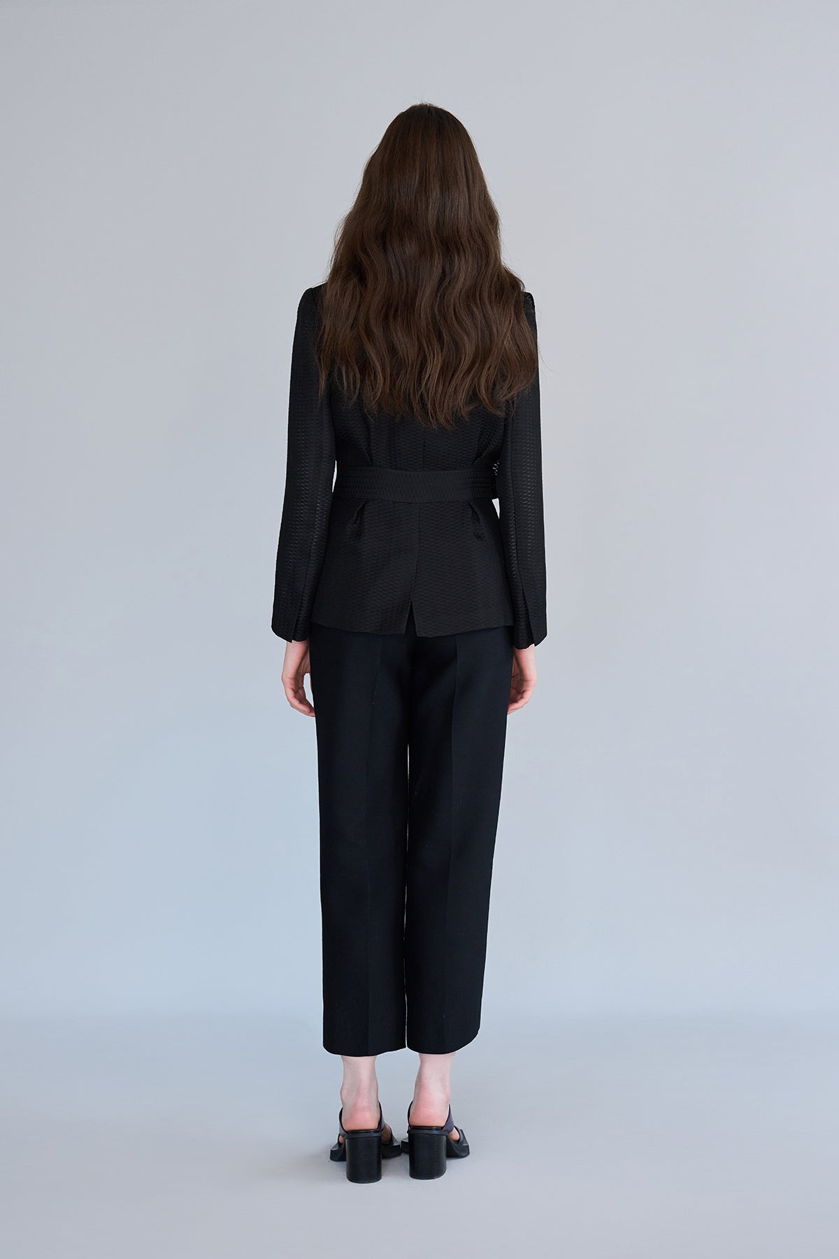 Draped tailored silk jacket - fasfas